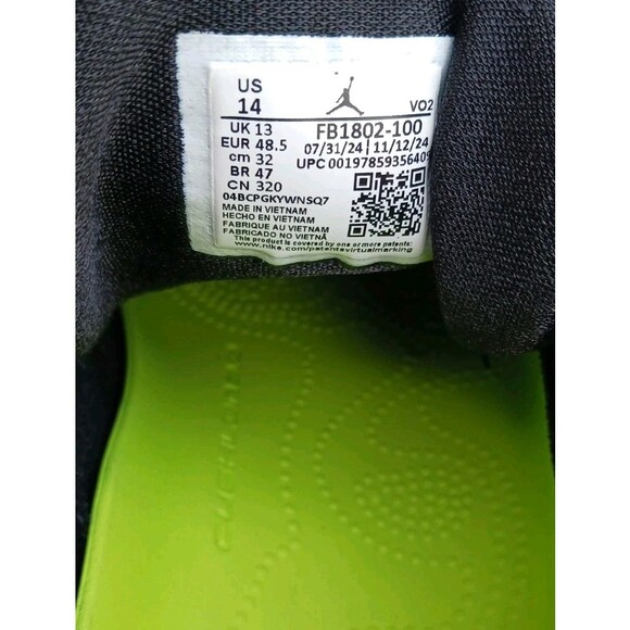 Men\'s Air Jordan Zion 4 White Black Size 14 Basketball Sneakers Shoes FB1802 100 main image 6